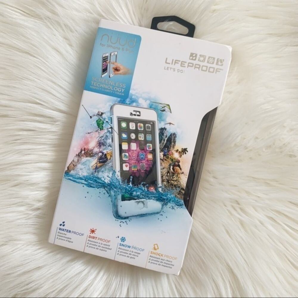 iPhone 6 Plus Nuud Lifeproof Phone Case White Gray New